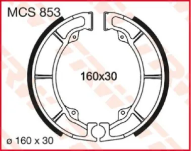 TRW - BRAKE SHOES TRW MCS853 - 17230374