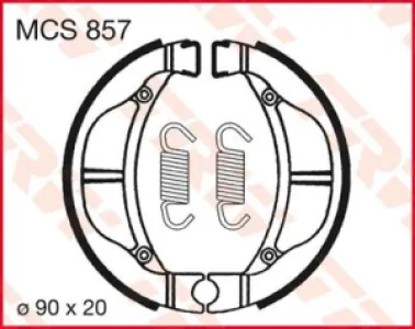 TRW - BRAKE SHOES TRW MCS857 - 17230377