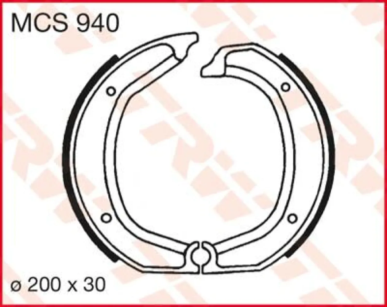 TRW - BRAKE SHOES TRW MCS940 - 17230384