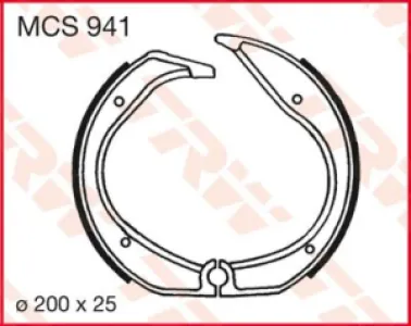 TRW - BRAKE SHOES TRW MCS941 - 17230385