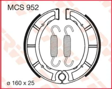 TRW - BRAKE SHOES TRW MCS952 - 17230390