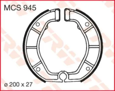 TRW - BRAKE SHOES TRW MCS945 - 17230387