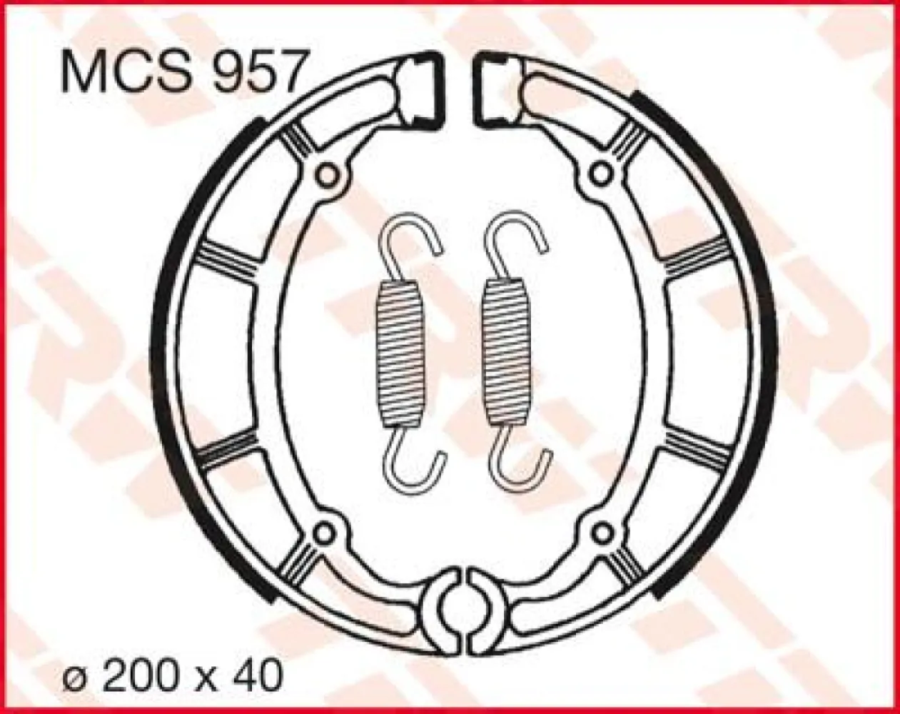TRW - BRAKE SHOES TRW MCS957 - 17230395