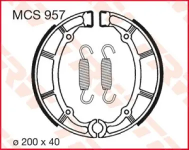 TRW - BRAKE SHOES TRW MCS957 - 17230395