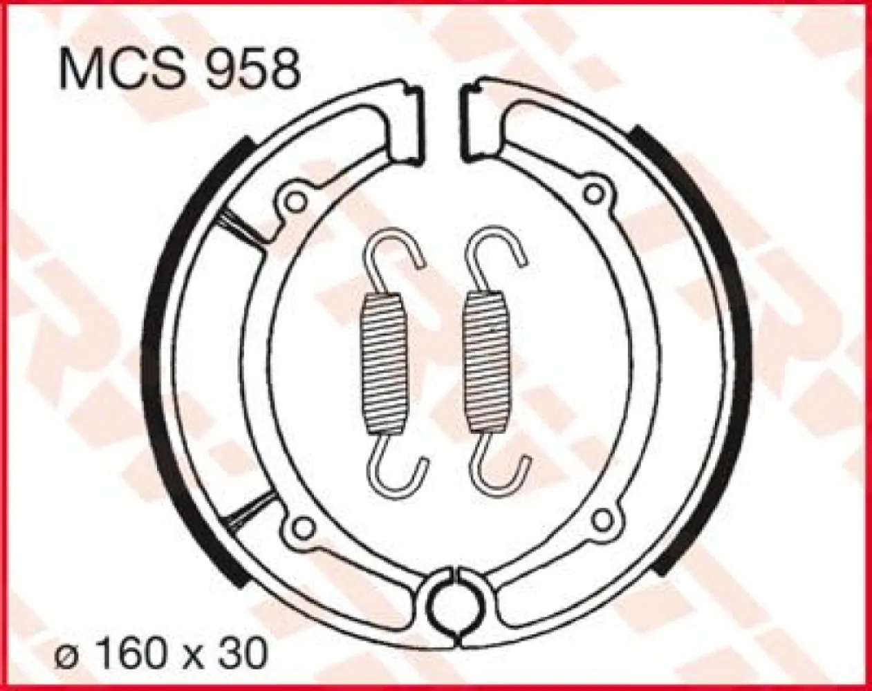 TRW - BRAKE SHOES TRW MCS958 - 17230396
