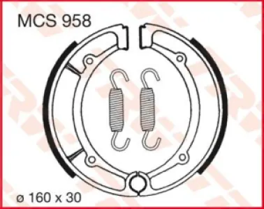 TRW - BRAKE SHOES TRW MCS958 - 17230396