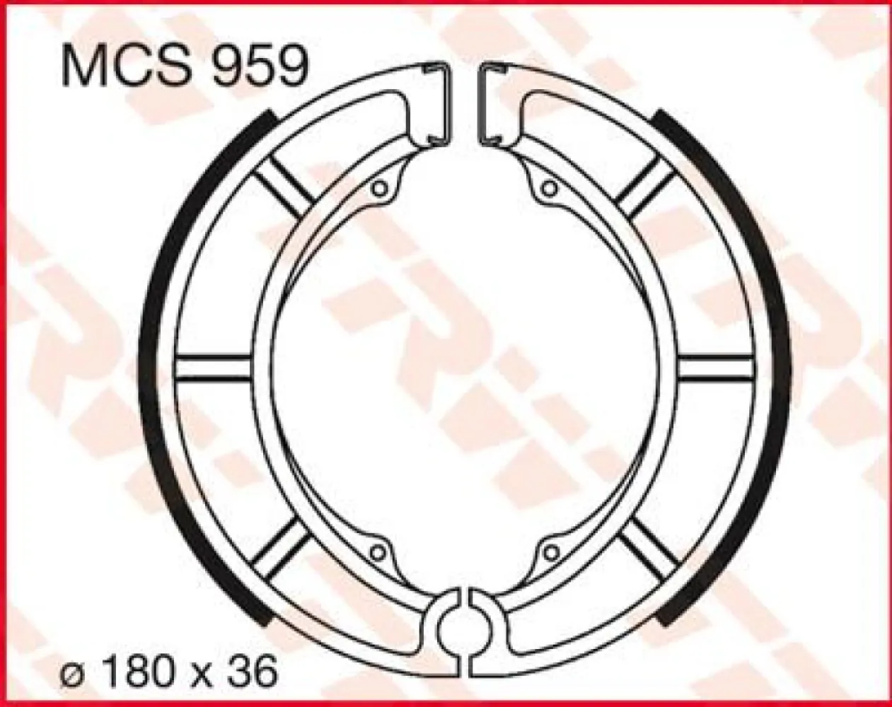 TRW - BRAKE SHOES TRW MCS959 - 17230397