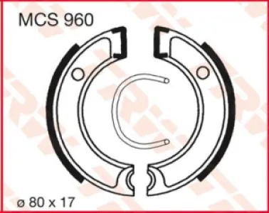 TRW - BRAKE SHOES TRW MCS960 - 17230398
