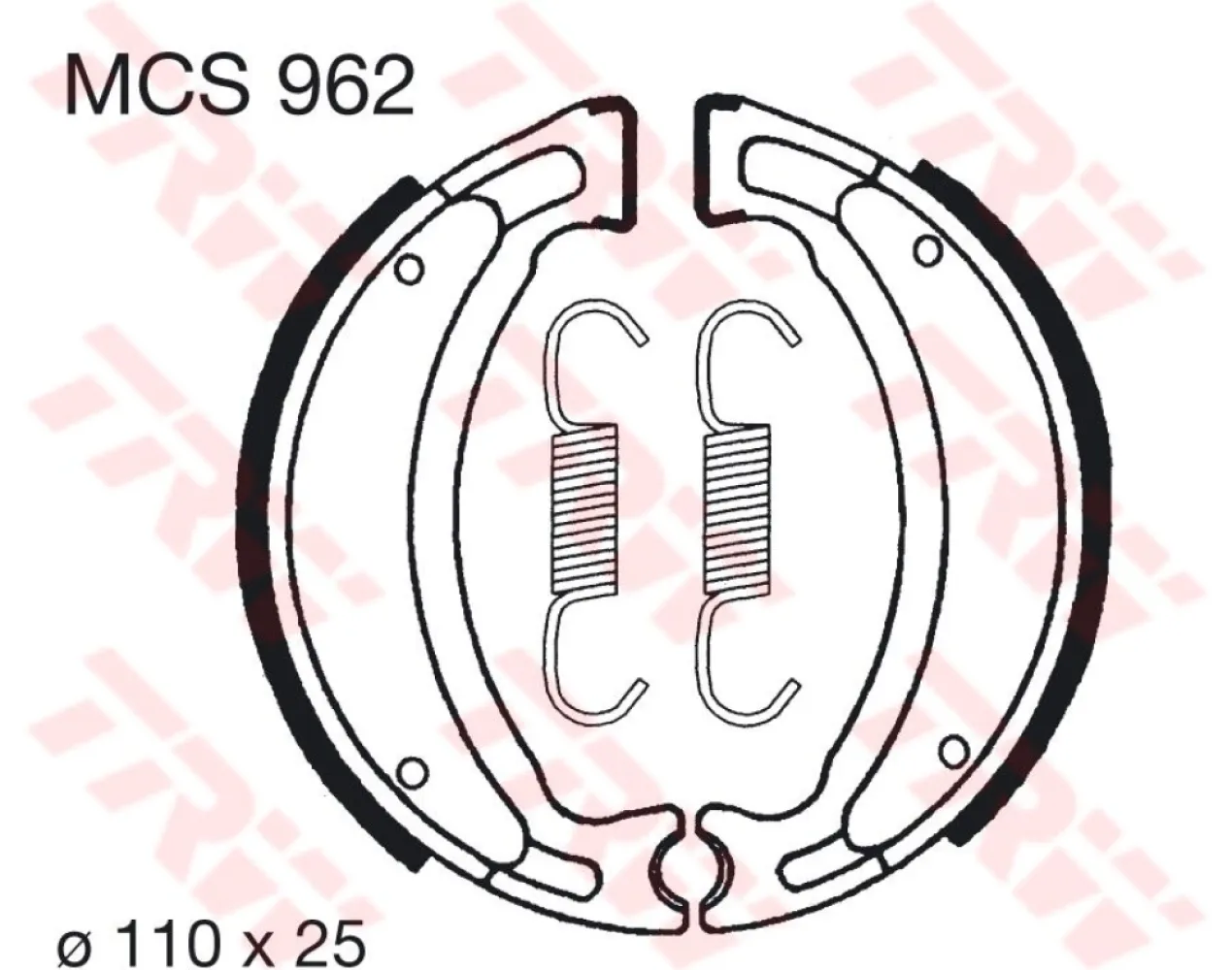 TRW - BRAKE SHOES TRW MCS962 - 17230399
