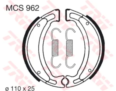 TRW - BRAKE SHOES TRW MCS962 - 17230399