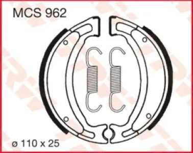 TRW - BRAKE SHOES TRW MCS962 - 17230399