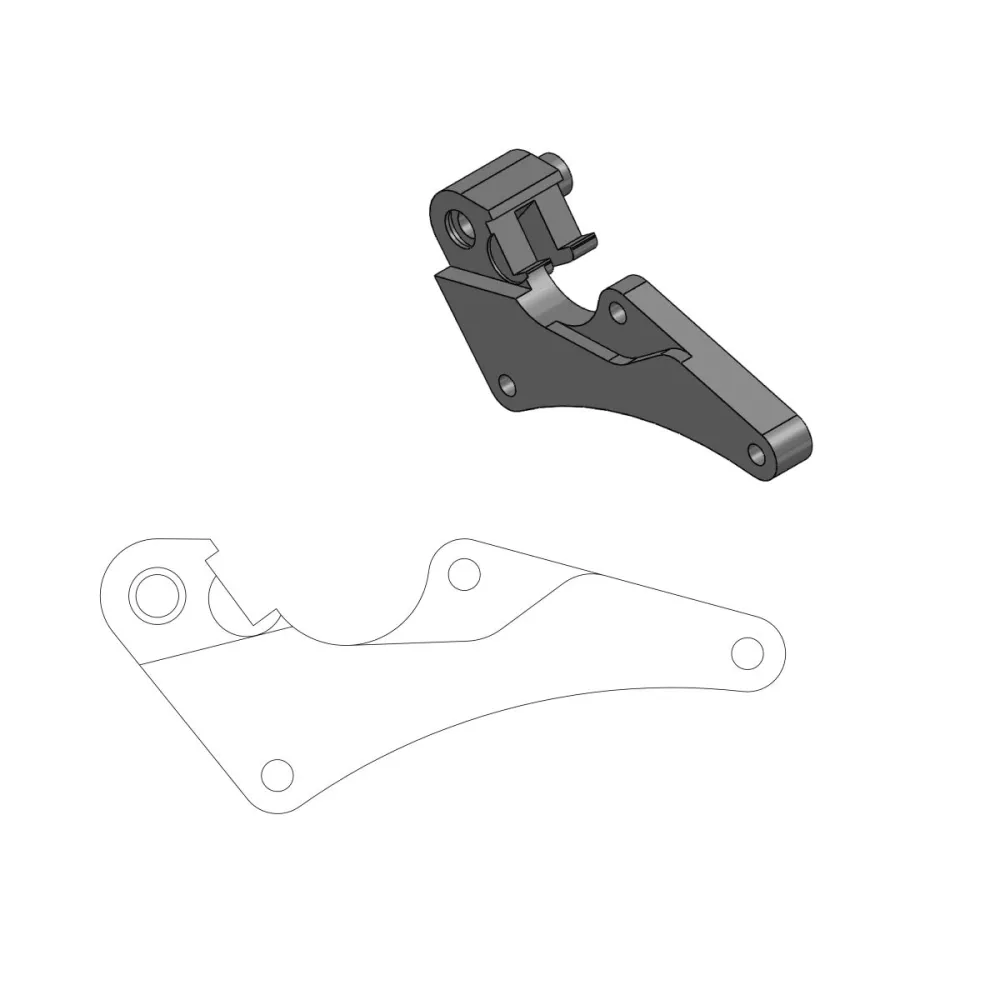 MOTO-MASTER - BRAKE CALIPER ADAPTOR SM - 17420335