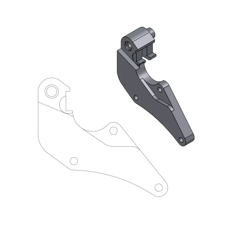 MOTO-MASTER - BRAKE CALIPER ADAPTOR SM - 17420336