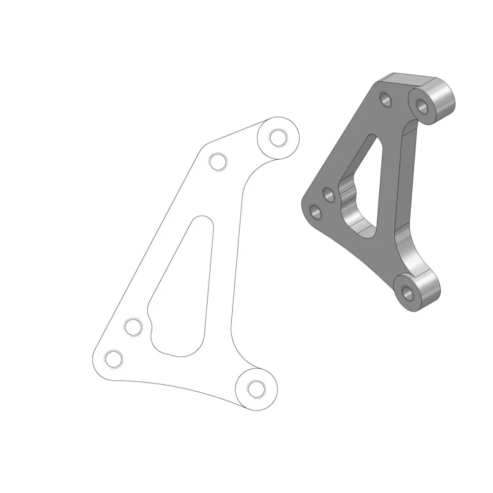 MOTO-MASTER - BRAKE CALIPER ADAPTOR SM - 17420343