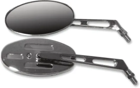 EMGO - MIRROR OVAL BILLET S/STEM - 2026305