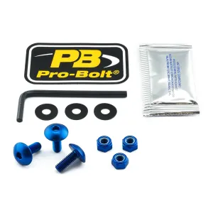 PRO BOLT - BOLT KIT LIC PLATE BLUE - 20301597