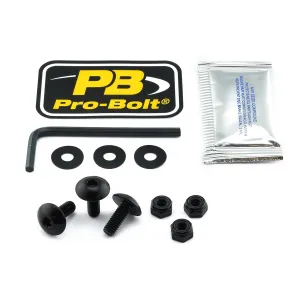 PRO BOLT - BOLT KIT LIC PLATE BLACK - 20301598