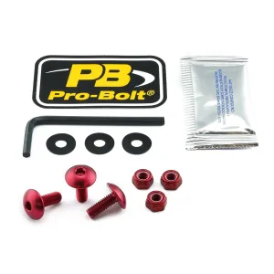 PRO BOLT - BOLT KIT LIC PLATE RED - 20301600