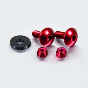 PRO BOLT - BOLT KIT LIC PLATE M6X16 RED - 20301605