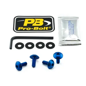 PRO BOLT - BOLT KIT LIC PLATE M6X16 BLUE - 20301607