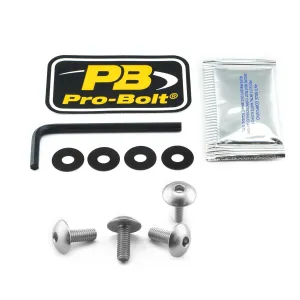PRO BOLT - BOLT KIT LIC PLATE M6X16 SILVE - 20301611