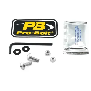 PRO BOLT - BOLT KIT LIC PLATE SILVER - 20301616